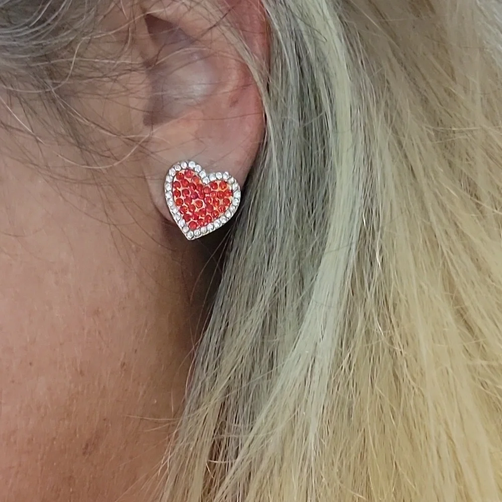 Ultra Shimmer Heart Stud Earrings